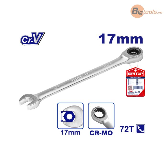 Cờ lê vòng miệng tự động EMTOP - ECSPAR171