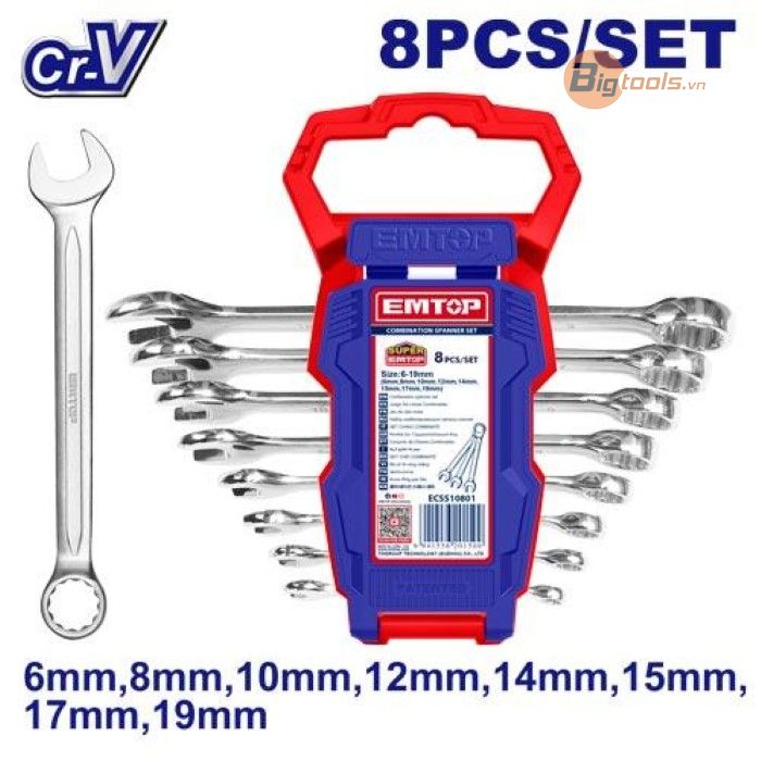 Bộ cờ lê kết hợp EMTOP - ECSS10801