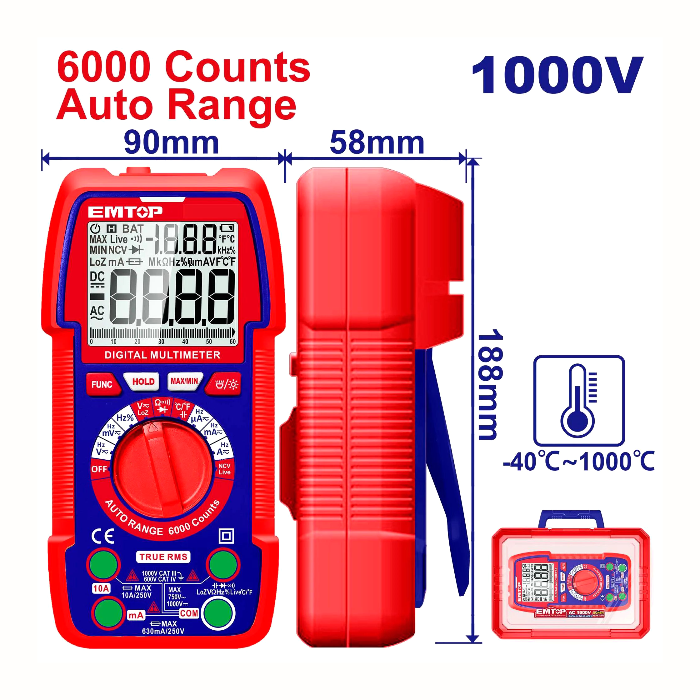 Đồng hồ vạn năng kỹ thuật số EMTOP - EDMR5310004