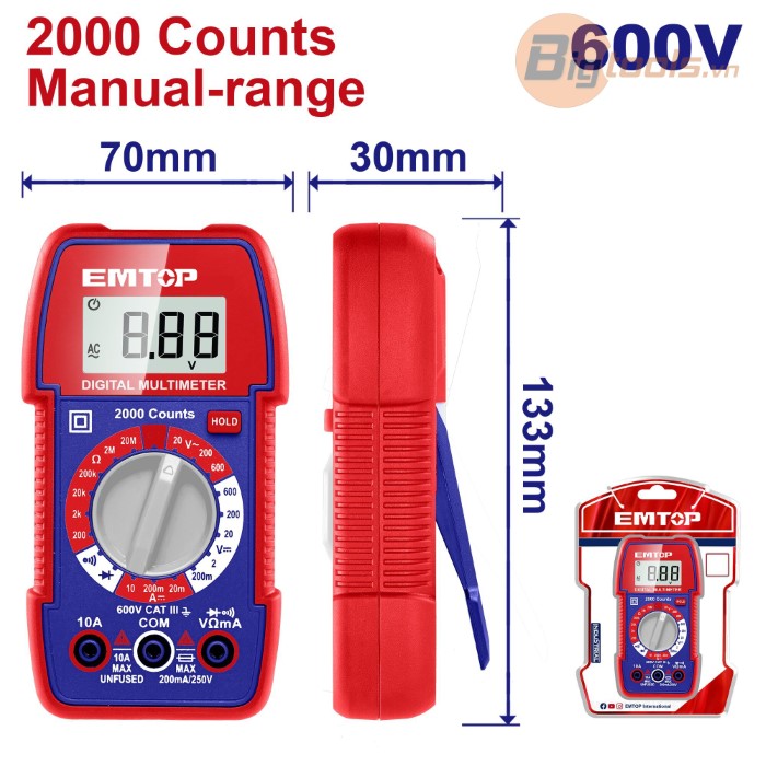 Đồng hồ vạn năng kỹ thuật số EMTOP - EDMR5360011
