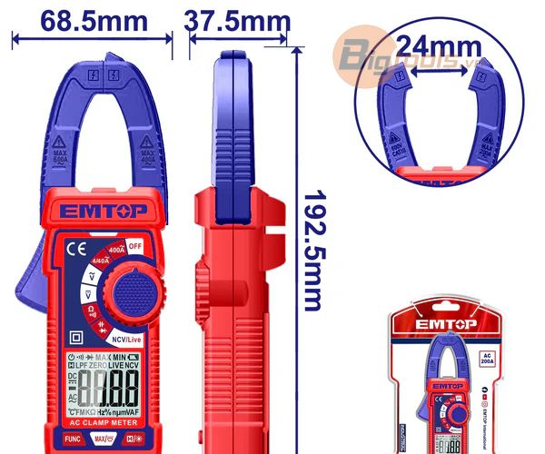 Đồng hồ kẹp AC kỹ thuật số EMTOP - EDMR762001