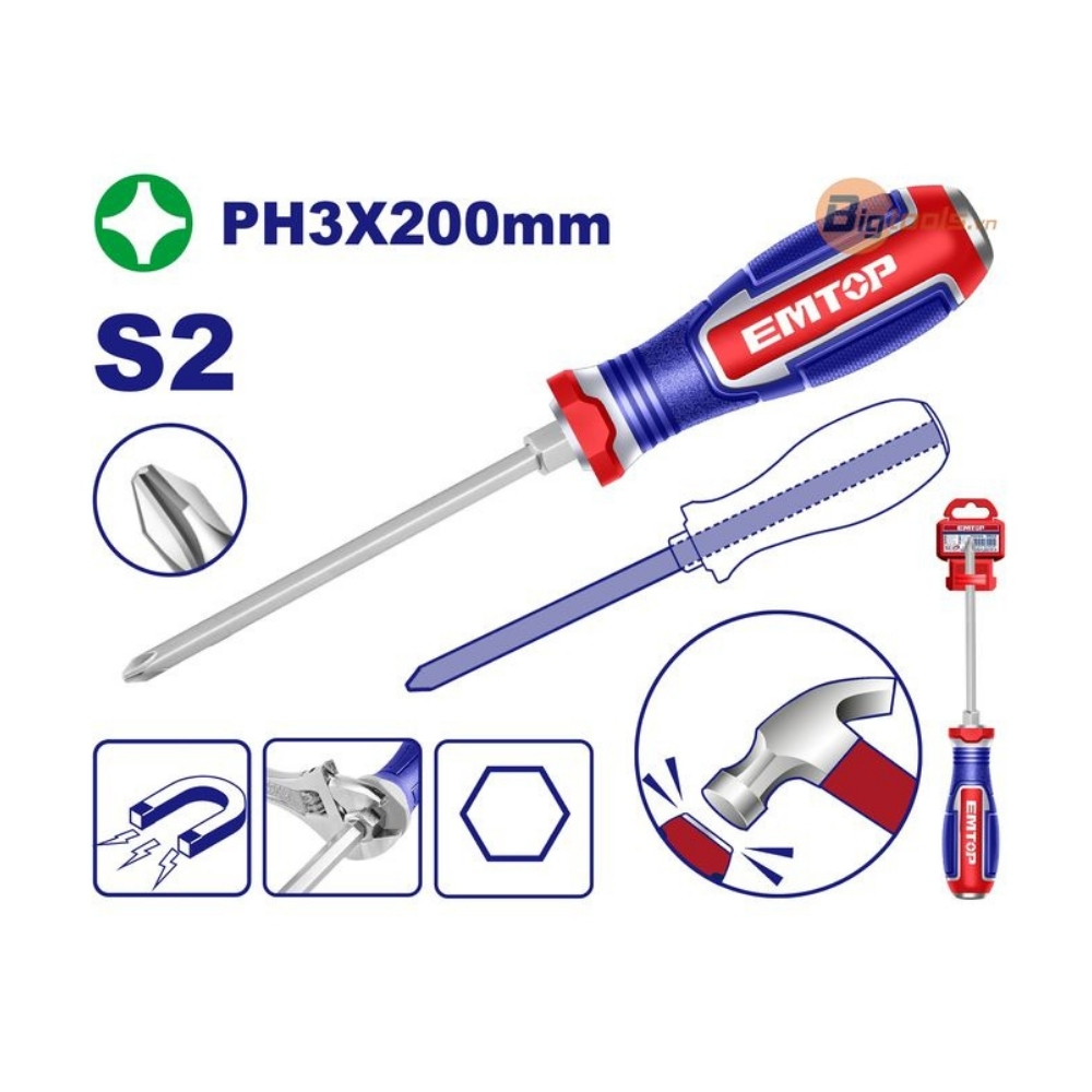 Tua vít đầu bake đóng EMTOP - EGTPH32001