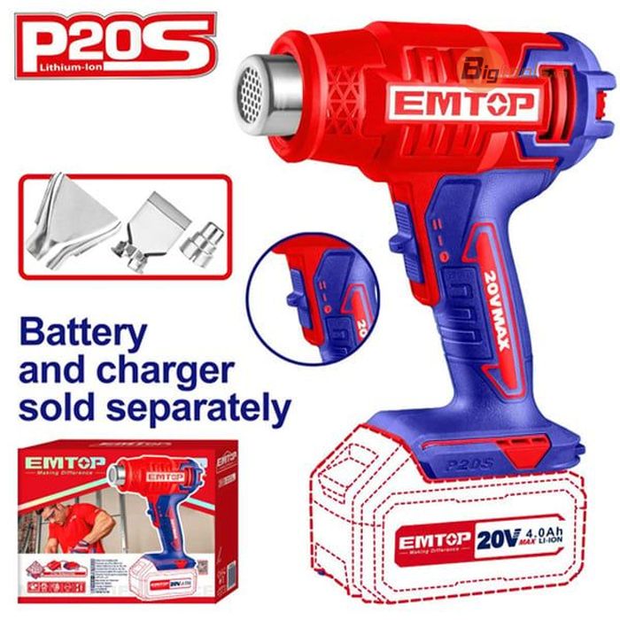 Thân máy khò nhiệt pin EMTOP - EHGN200215-T