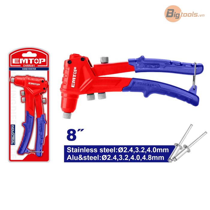 Kìm rút rivet (Thân nhôm) EMTOP - EHRR081