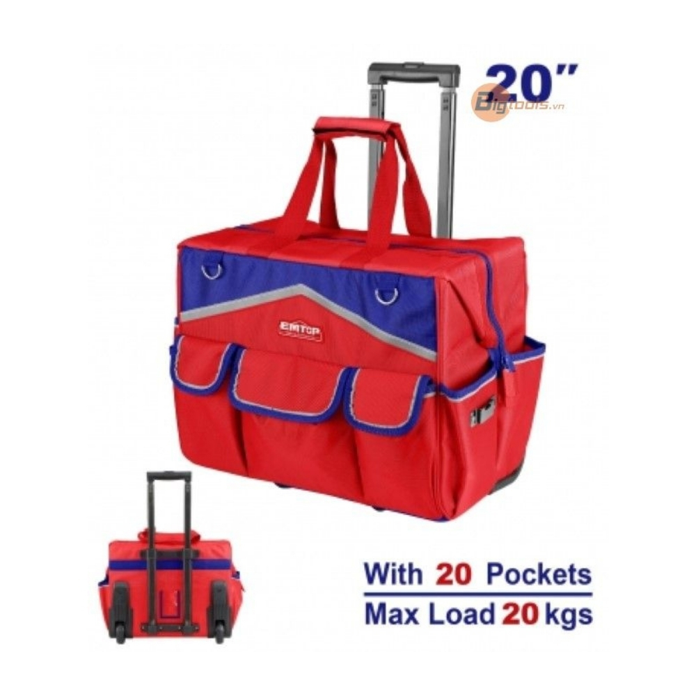 Túi đựng dụng cụ 20" (Có bánh xe kéo di chuyển ) EMTOP - EHRRTB2013