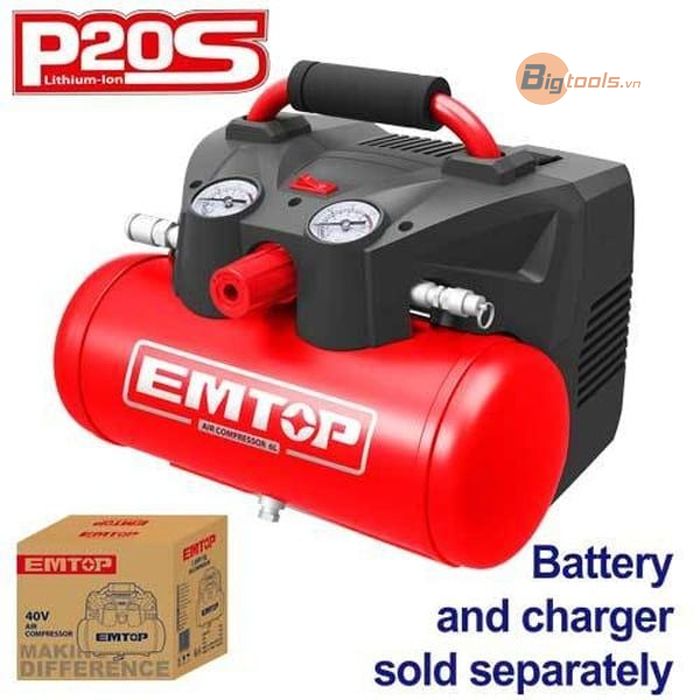 Thân máy nén khí pin  EMTOP - ELAR2001