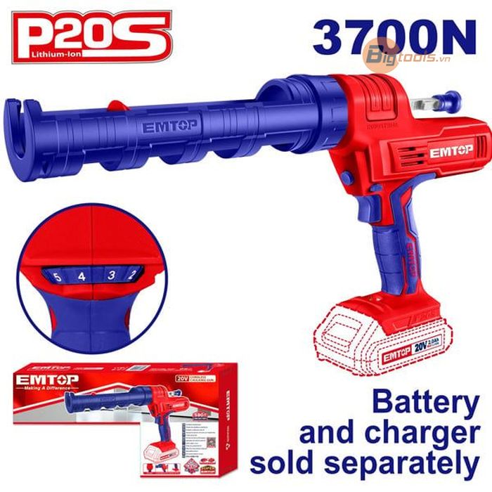 Thân máy bắn keo silicon pin EMTOP - ELCG2001