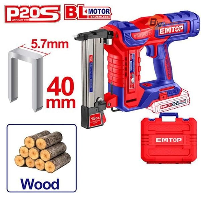 Thân máy bắn đinh gỗ pin  EMTOP - ELCSNLI6005