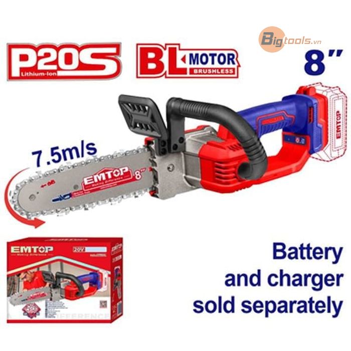 Thân máy cưa xích pin  EMTOP - ELGA2085