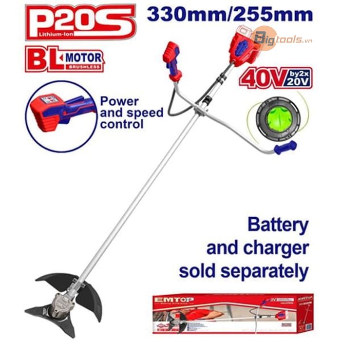 Thân máy cắt cỏ pin  EMTOP - ELMR20018