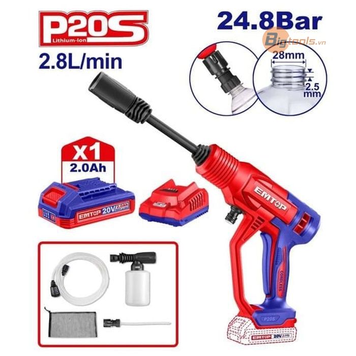 Thân máy rửa xe pin  EMTOP - ELPW2036