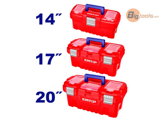 Bộ 3 hộp đựng dụng cụ bằng nhựa EMTOP - EPBXK0302