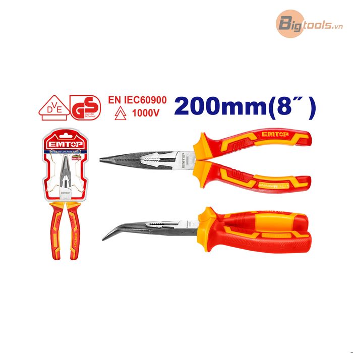 Kìm mũi cong cách điện EMTOP - EPLRB0831
