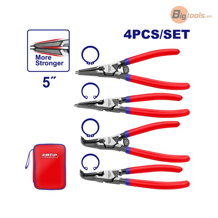 Bộ 4 kìm mở phe 5 inch EMTOP - EPLSC5411