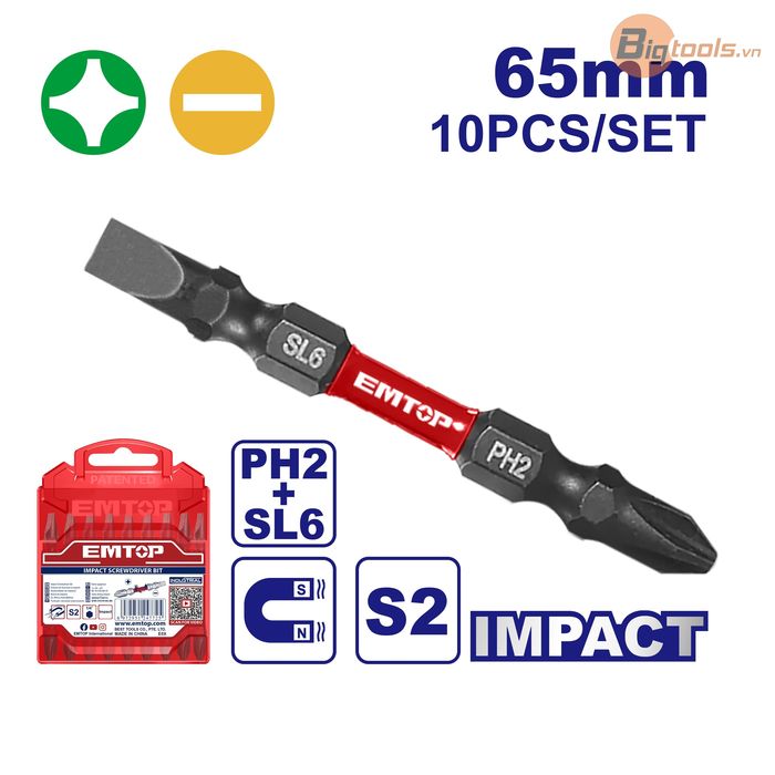Mũi bắt vít 2 đầu EMTOP - ESBTMHL133
