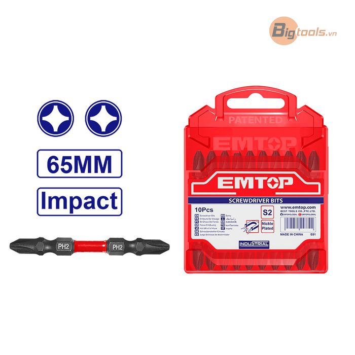 Mũi bắt vít 2 đầu EMTOP - ESBTMPH233