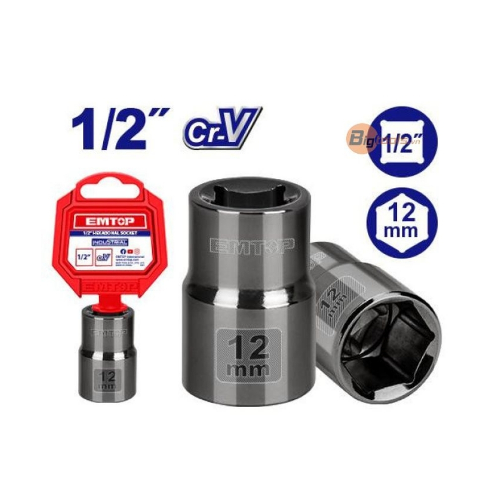 Đầu tuýp 12mm 1/2" EMTOP - ESCT12121