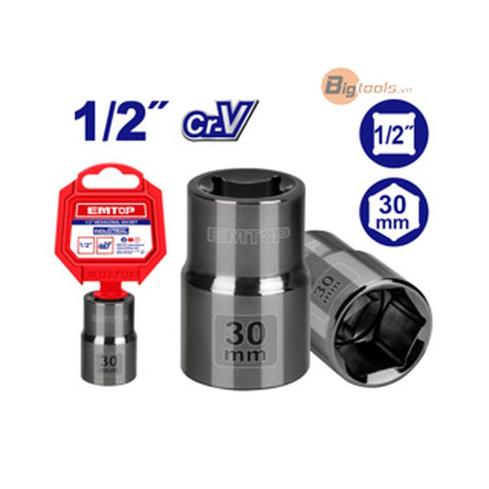 Đầu tuýp 30mm 1/2" EMTOP - ESCT12301