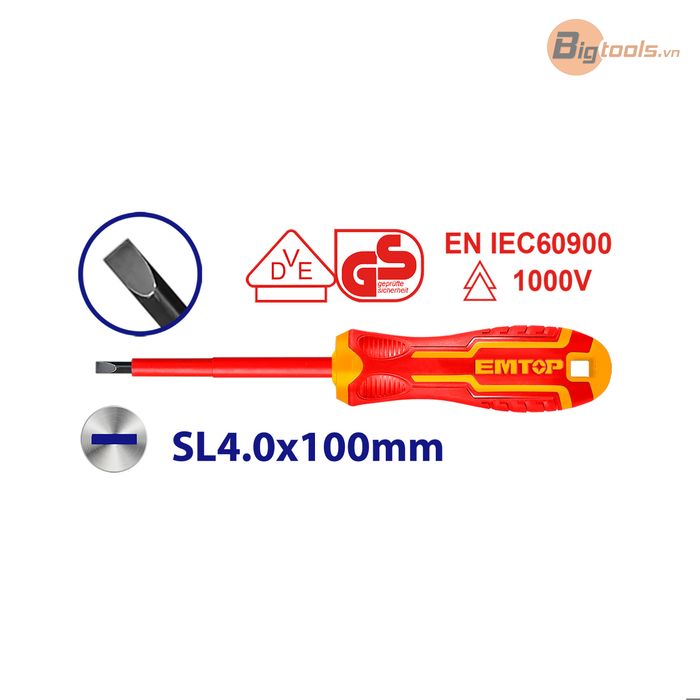 Tua vít dẹp cách điện EMTOP - ESDRJ4100