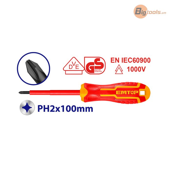 Tua vít  bake cách điện EMTOP - ESDRJPH2100