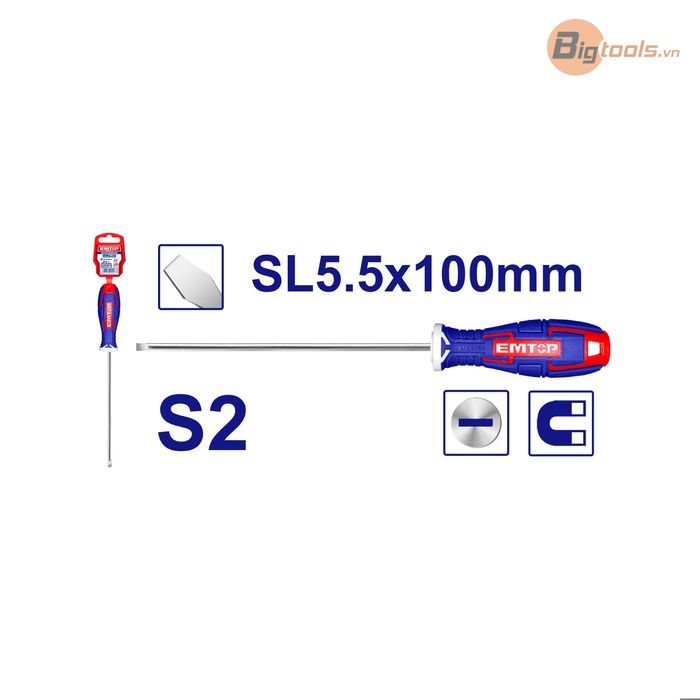 Tua vít đầu dẹp EMTOP - ESDRSL5402