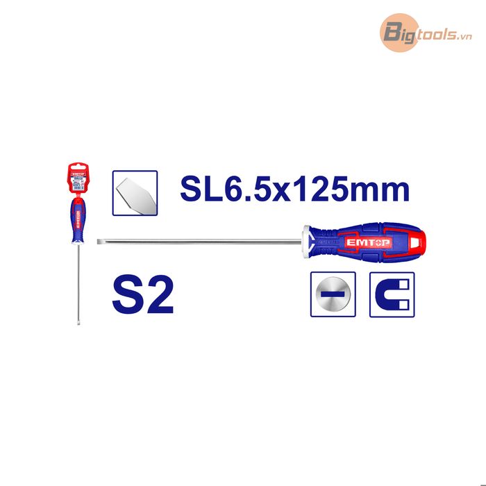 Tua vít đầu dẹp EMTOP - ESDRSL6502