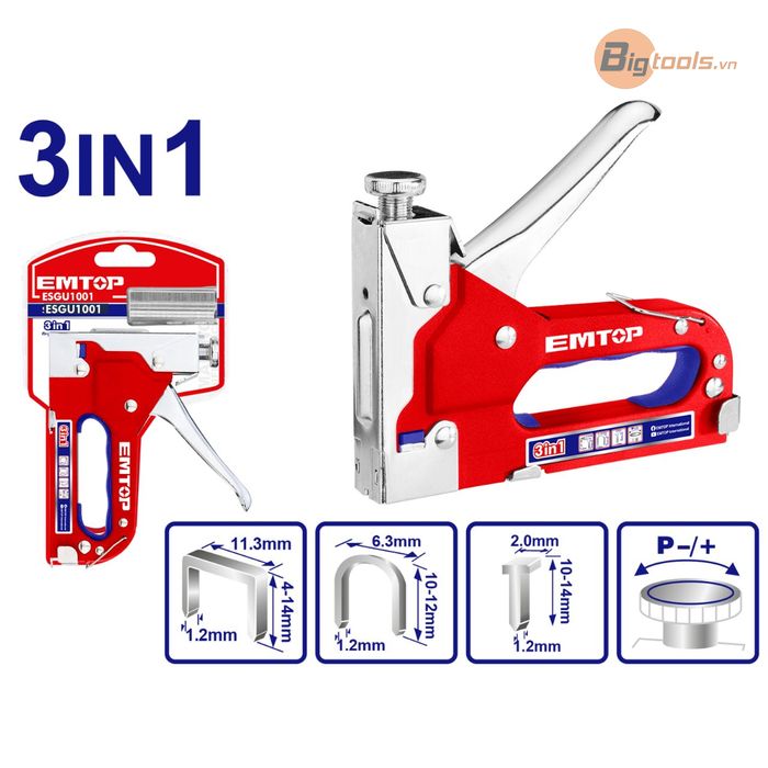 Súng bắn ghim 3 trong 1 EMTOP - ESGU1001