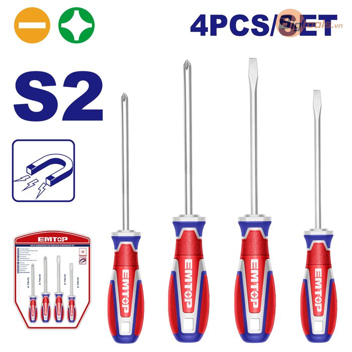 Bộ  4 tua vít EMTOP - ESST0421