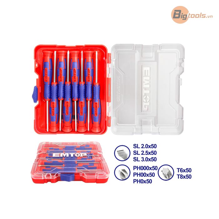 Bộ tua vít chính xác 8 chiếc EMTOP - ESSTP0802