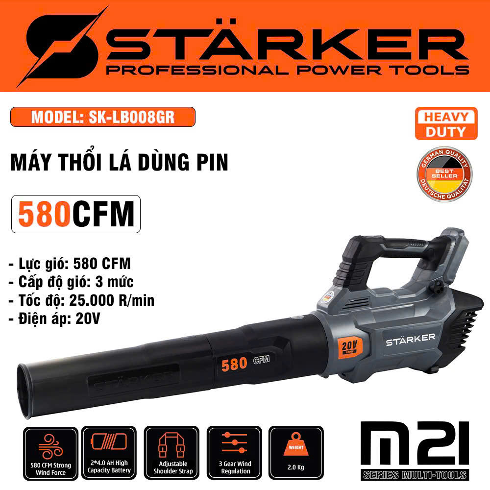 Máy thổi lá dùng pin Starker SK-LB008GR