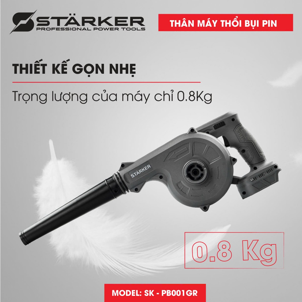Máy thổi bụi dùng pin Starker SK-PL555GR