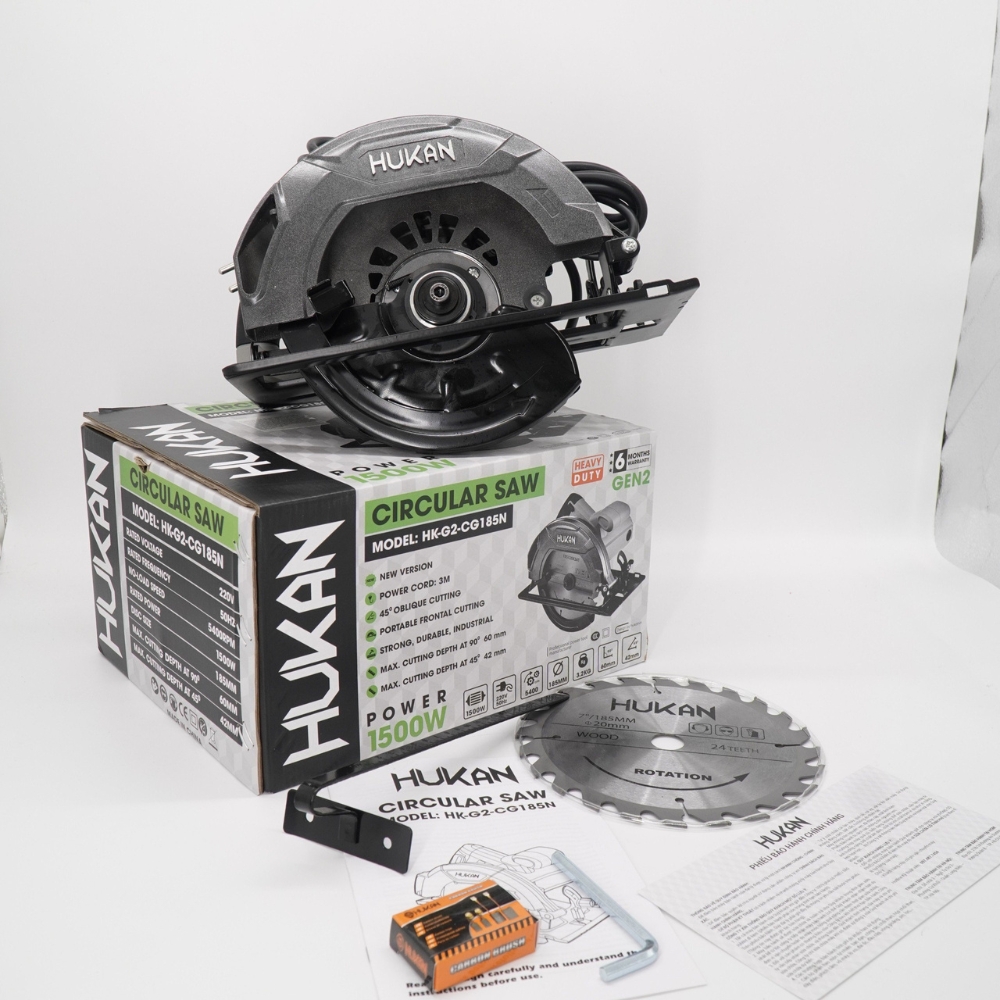 Hộp và Máy Cắt Gỗ HK-G2-CG185N GEN 2 1500W