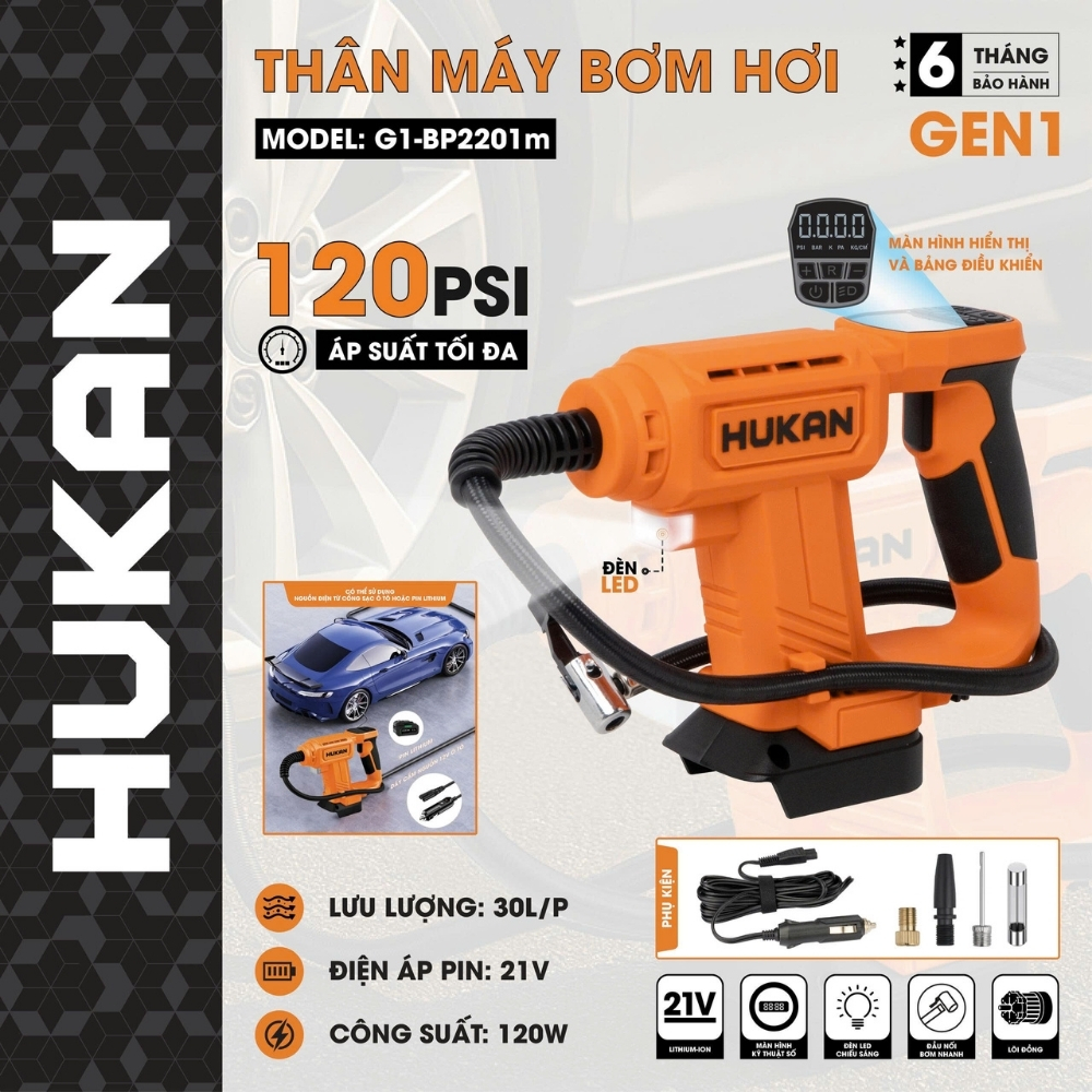 Thân Máy Bơm Hơi Pin G1-BP2201m GEN 1 21V