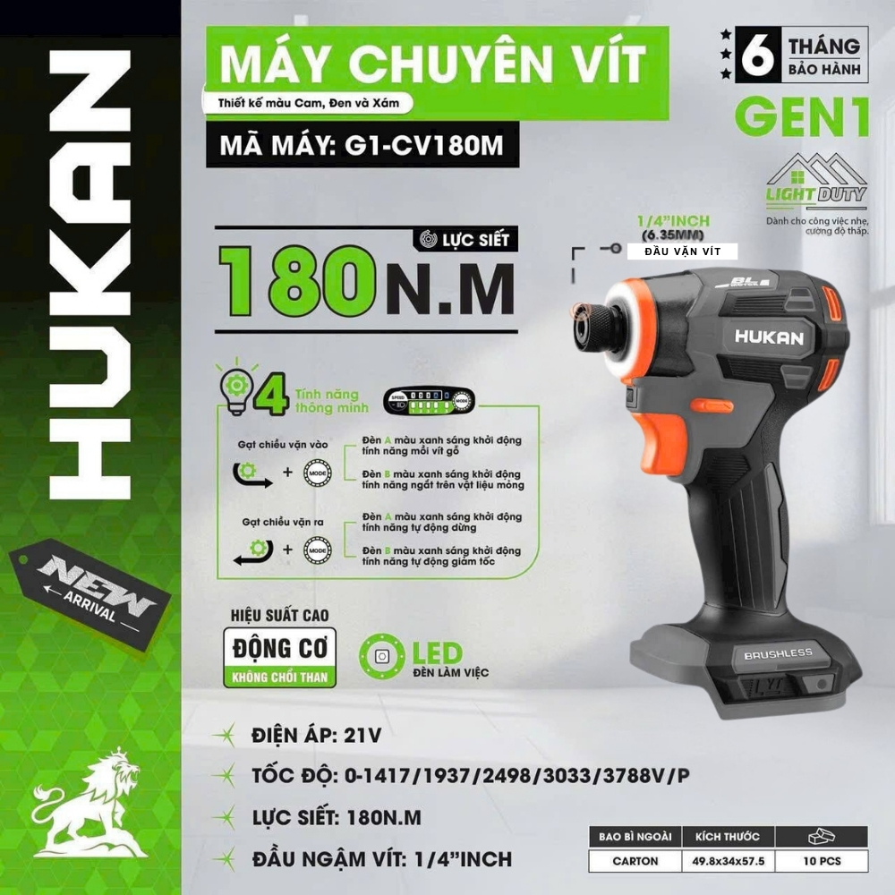 Thân Máy Chuyên Vít G1-CV180M GEN 1 180Nm
