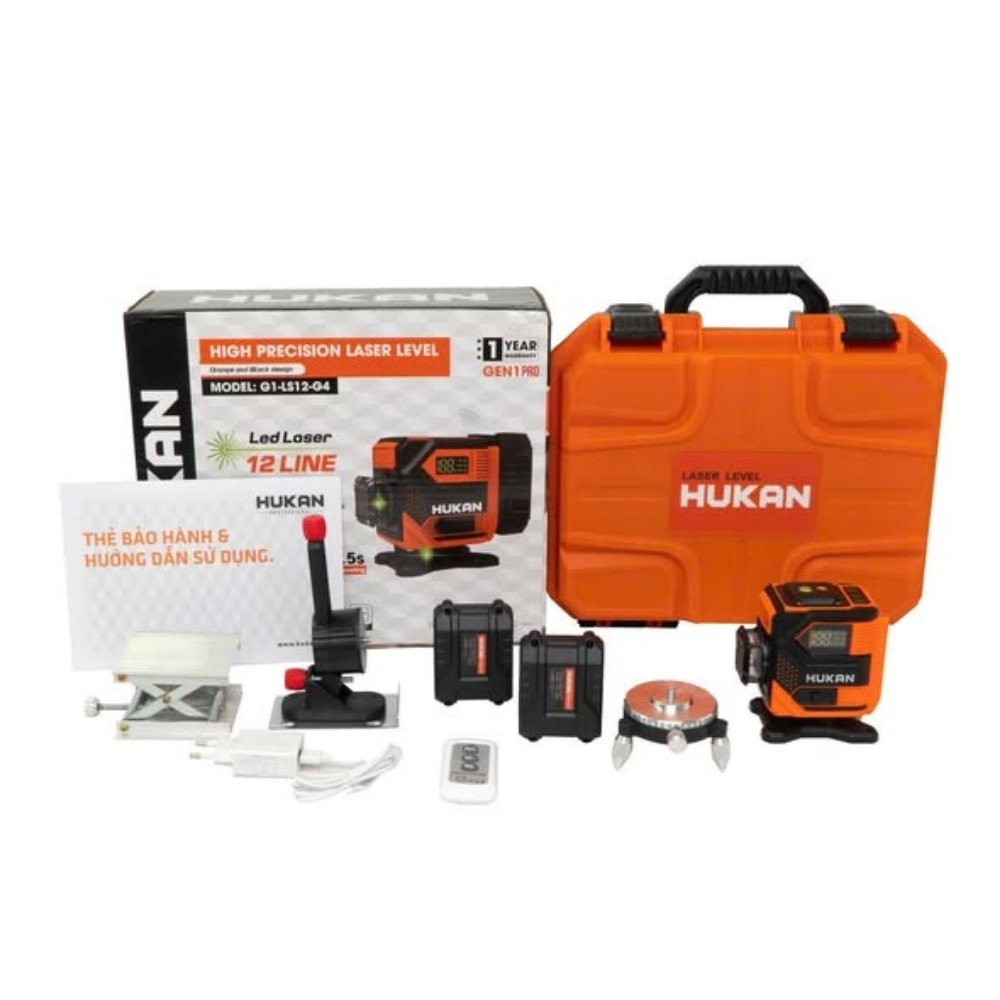 Hộp và Máy Cân Bằng Laser 12 Tia Xanh G1-LS12-G4 3D