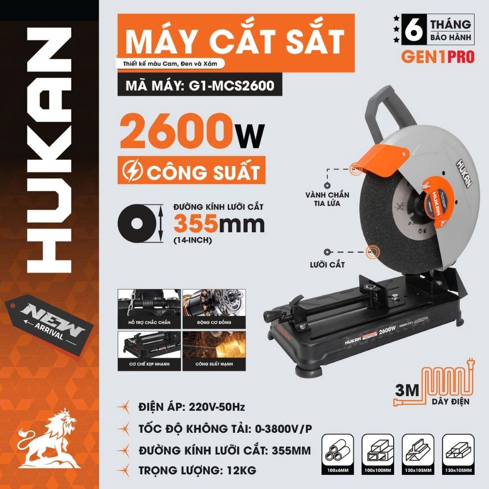 Máy Cắt Sắt Bàn G1-MCS2600 GEN 1 PRO 2600W