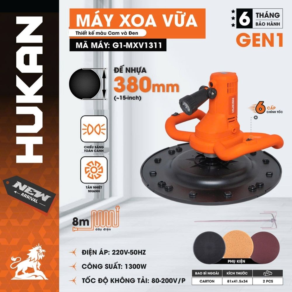 Máy Xoa Vữa Trát Tường G1-MXV1311 GEN 2 1300W