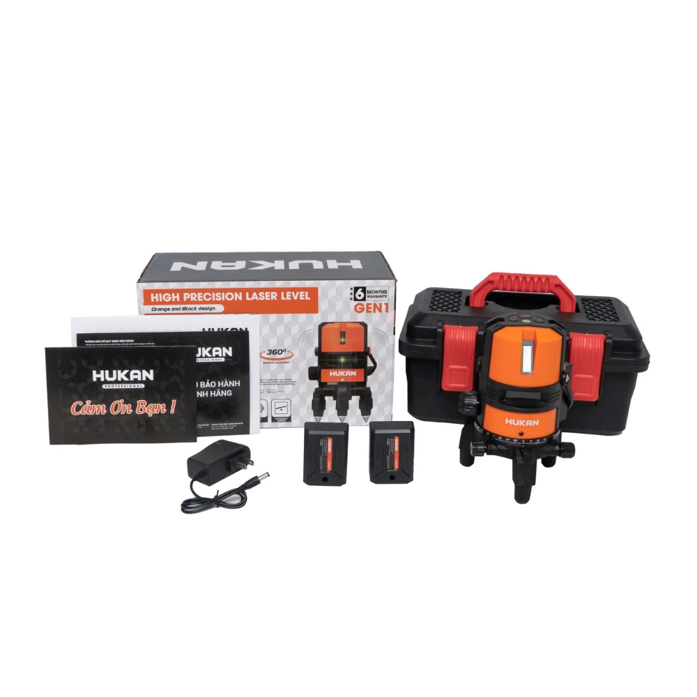 Hộp và Máy Cân Bằng Laser 5 Tia Xanh G1-T82 Tầm Xa 75m