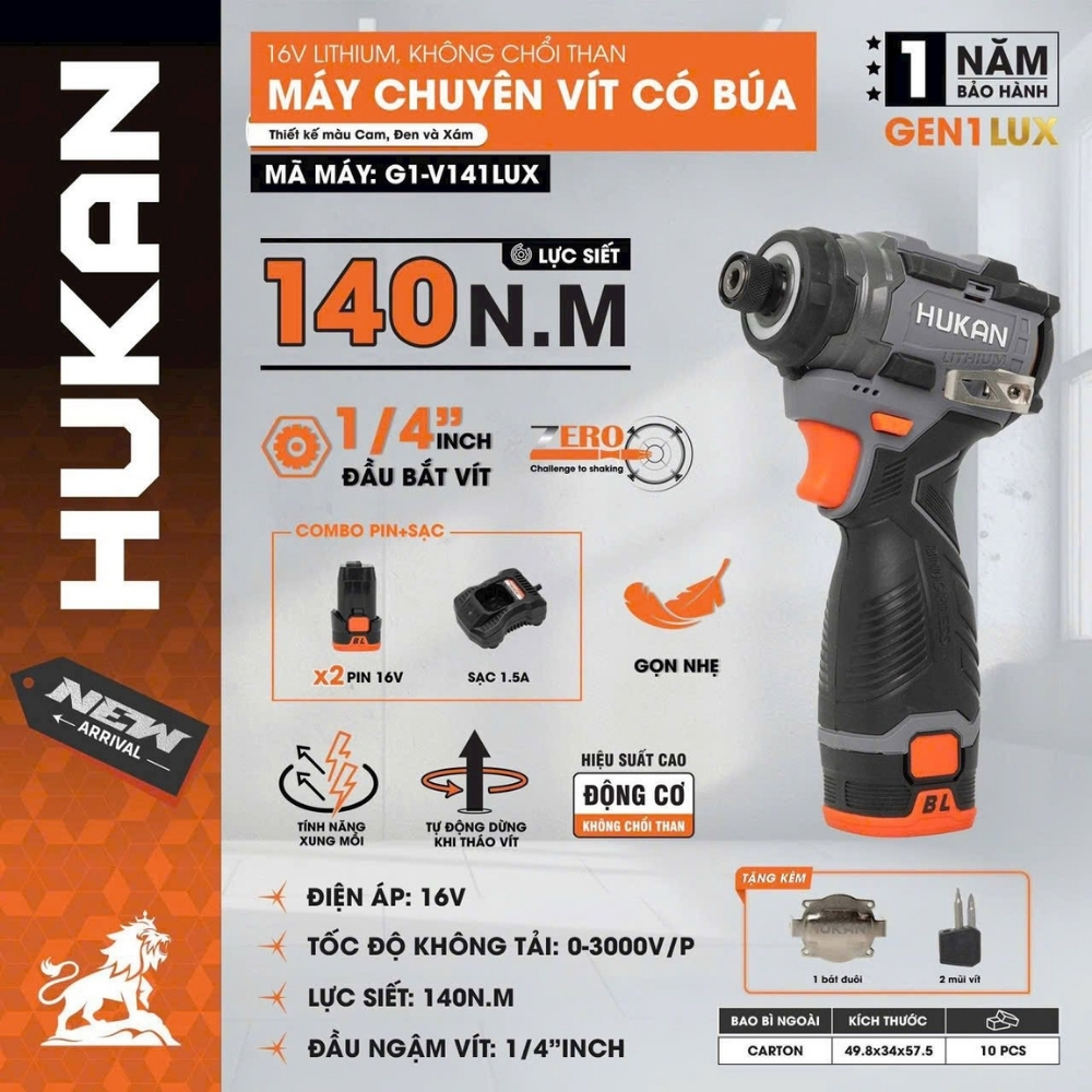 Máy Chuyên Vít G1-V141LUX GEN 1 LUX 16V