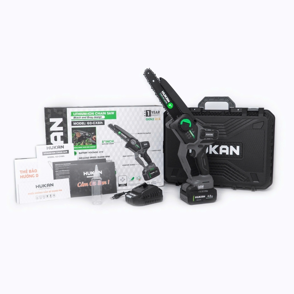 Hộp và Máy Cưa Xích Pin 8 Inch G2-CX8ih GEN 2 LUX
