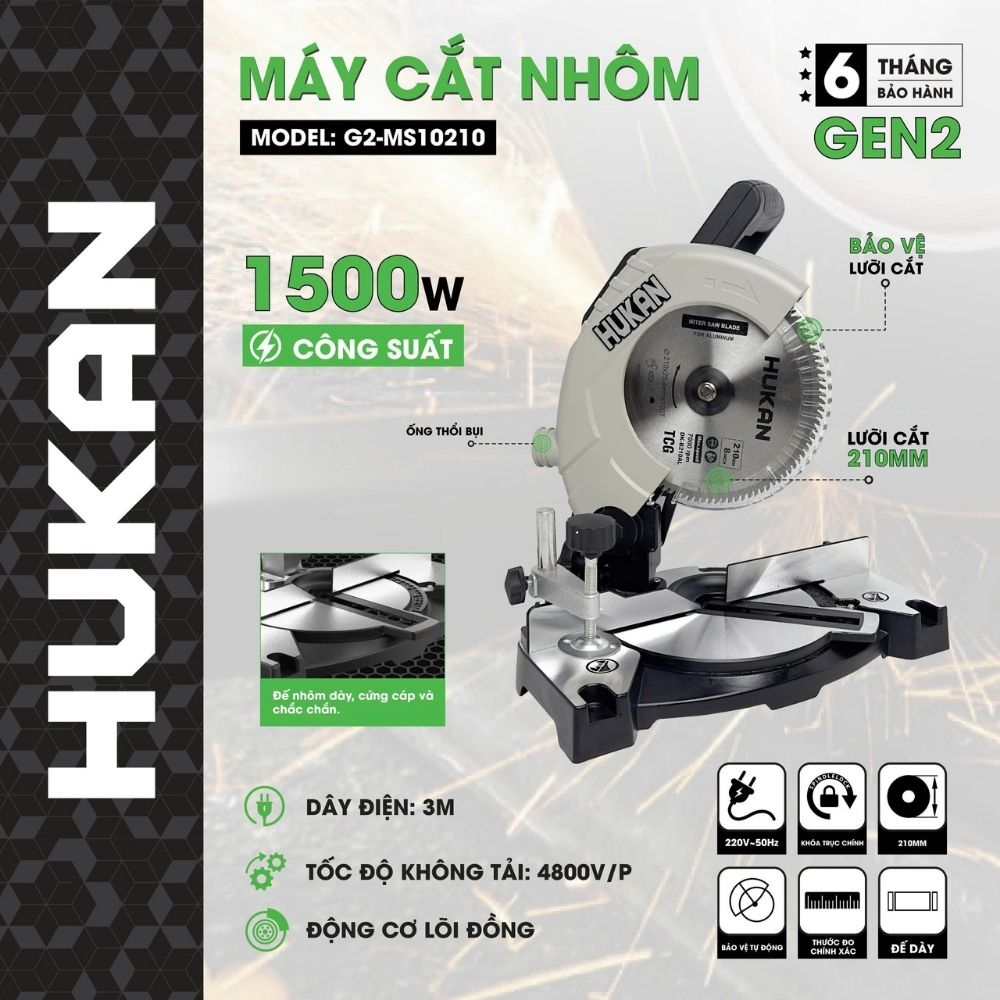 Máy Cắt Nhôm G2-MS10210 GEN 2 1500W