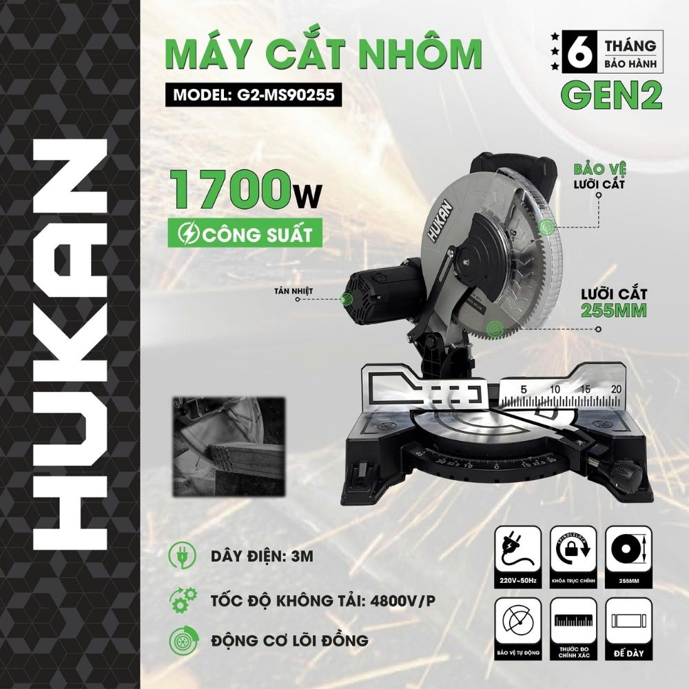 Máy Cắt Nhôm G2-MS90255 GEN 2 1700W