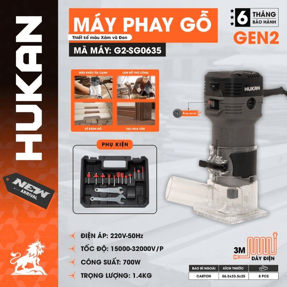 Máy Phay Gỗ G2-SG0635 GEN 2 700W