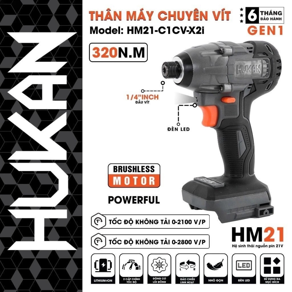 Thân Máy Chuyên Vít Pin HM21-C1CV-X21 GEN 1