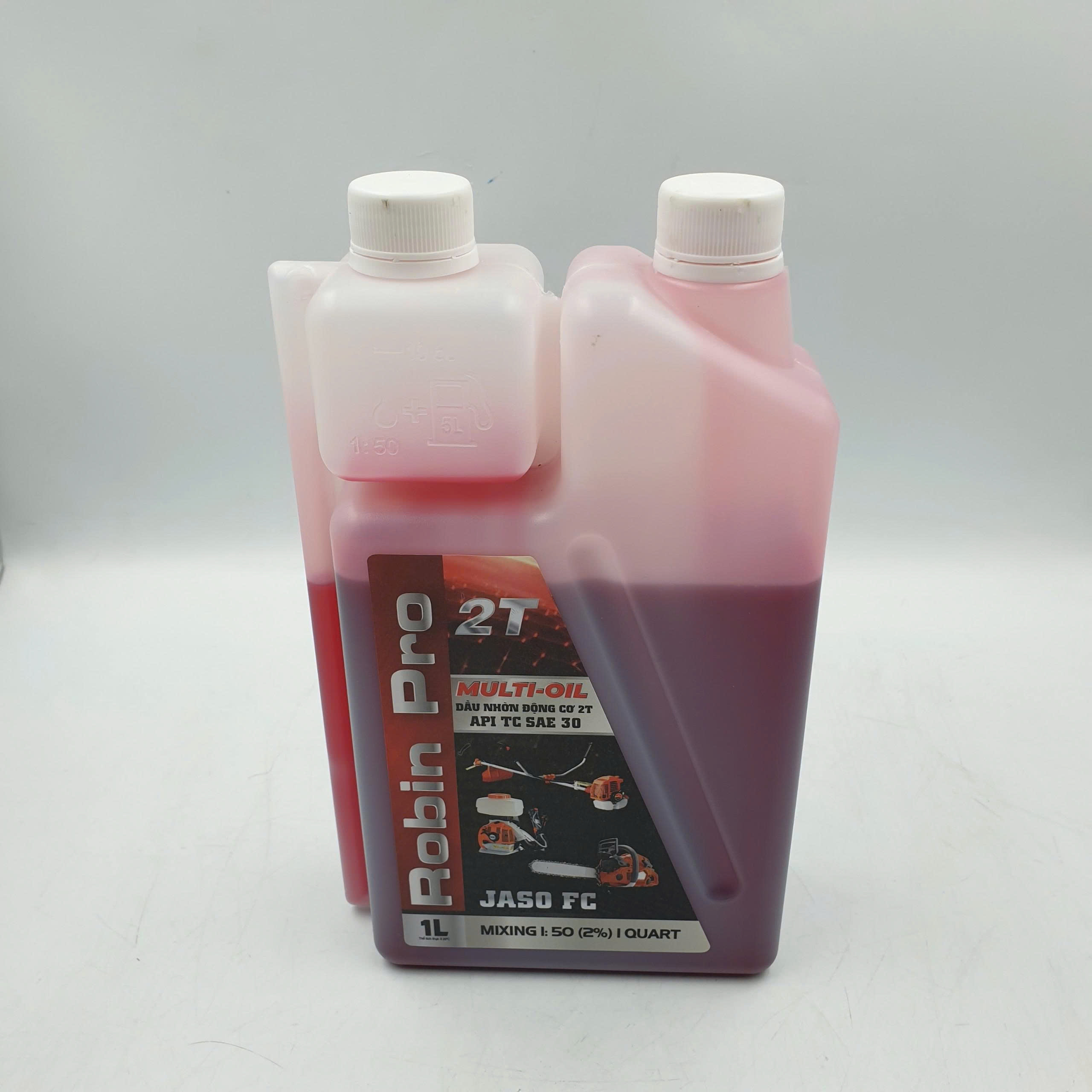 Nhớt 2 thì ROBIN PRO đỏ (1000Ml - 24 chai/thùng)