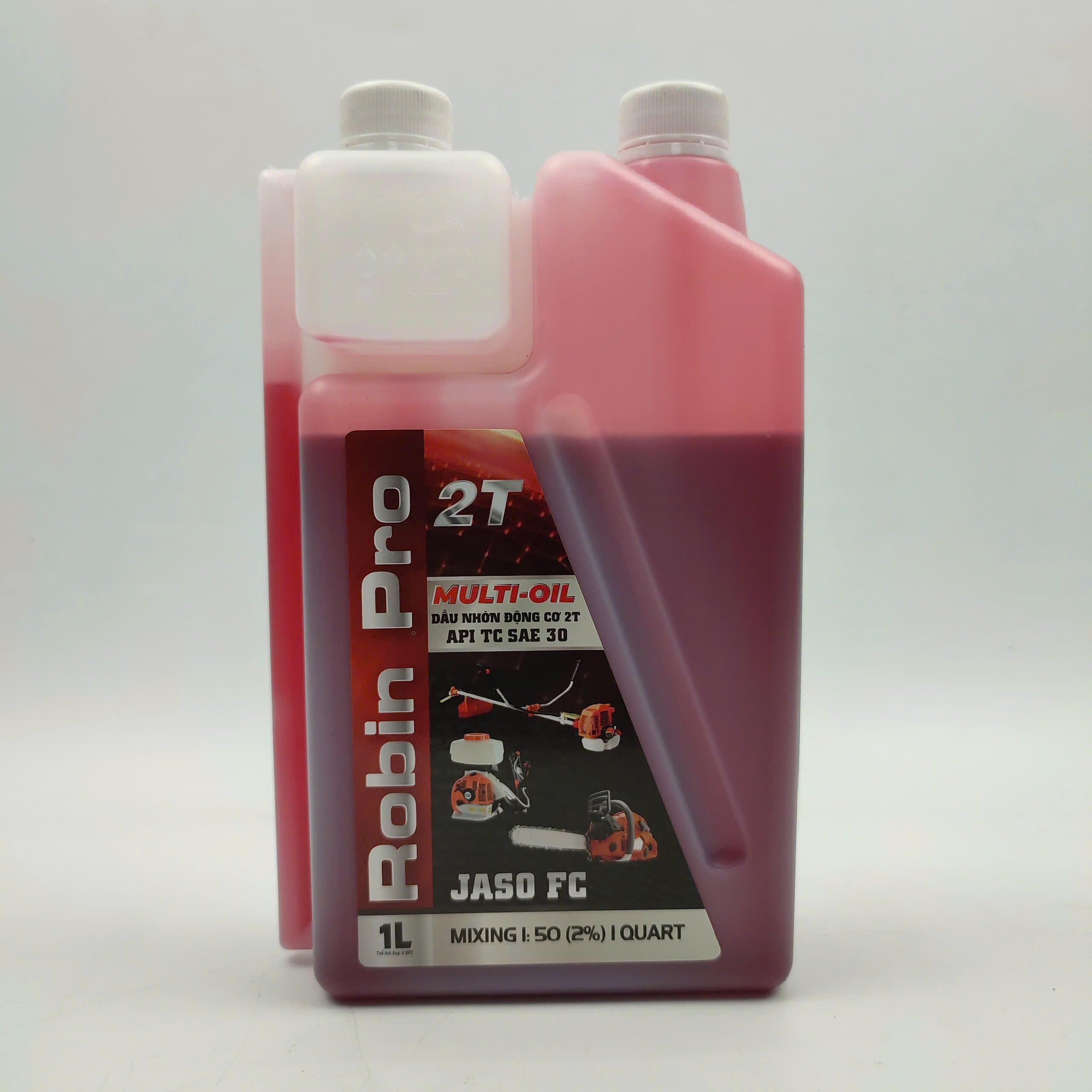 Nhớt 2 thì ROBIN PRO đỏ (1000Ml - 24 chai/thùng)