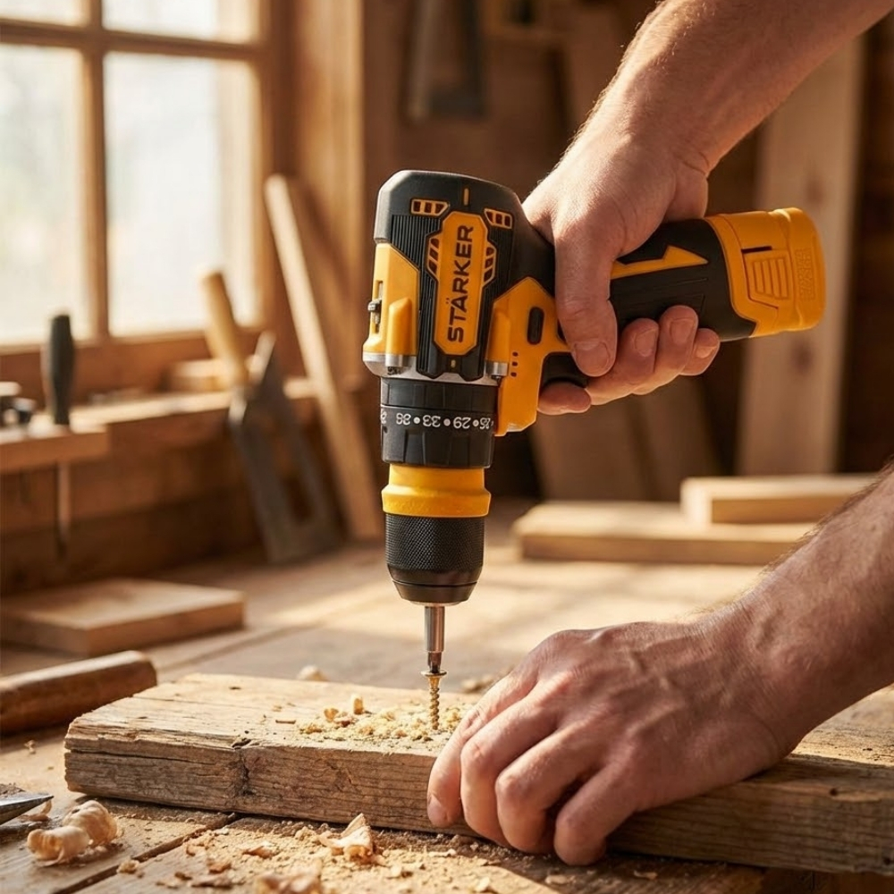 máy khoan 10mm STARKER 16,8Volt SK-904QUICK (Bộ 2 pin + Sạc)