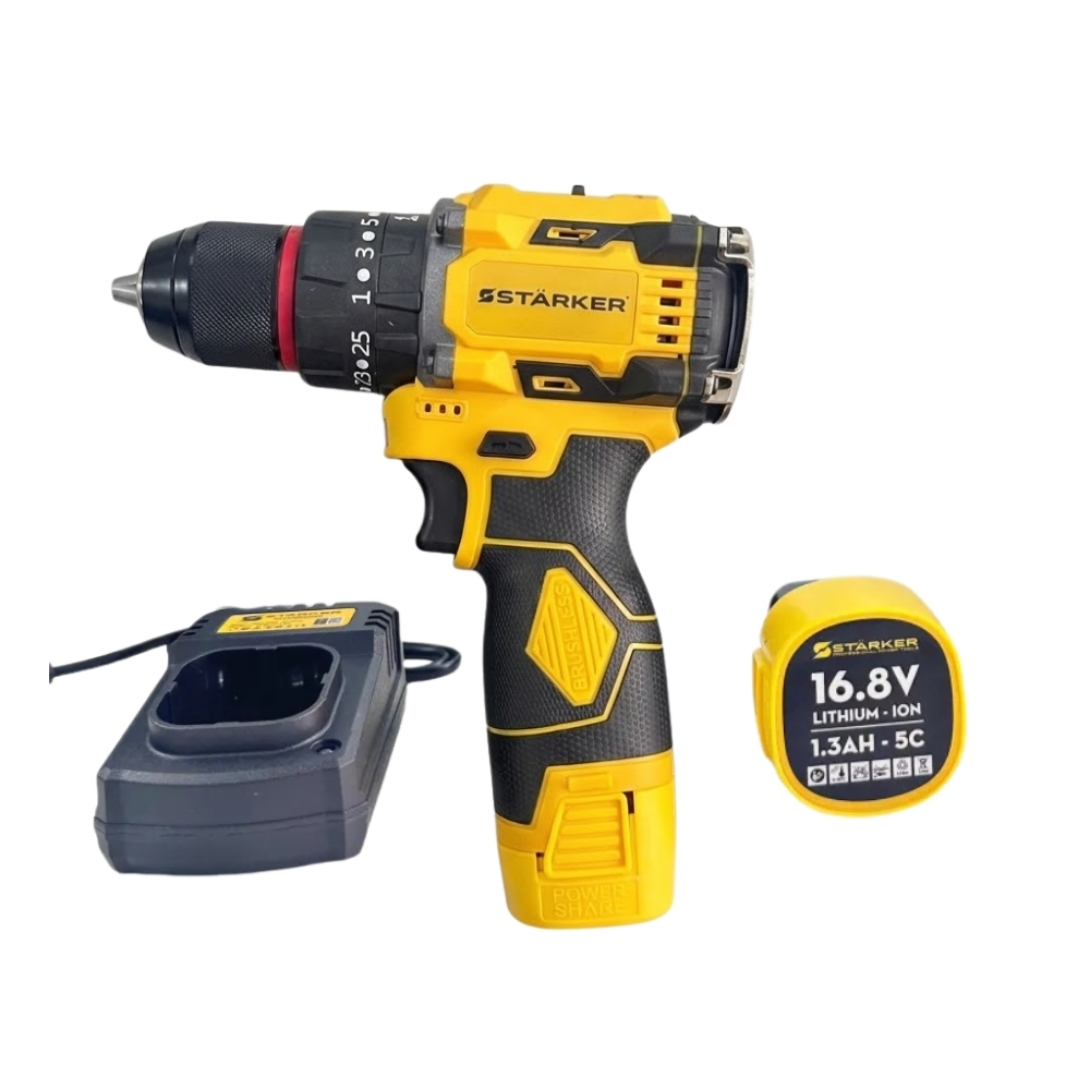 Bộ máy khoan STARKER 10mm - 16,8Volt SK-914BSL (Bộ 2 pin + Sạc)