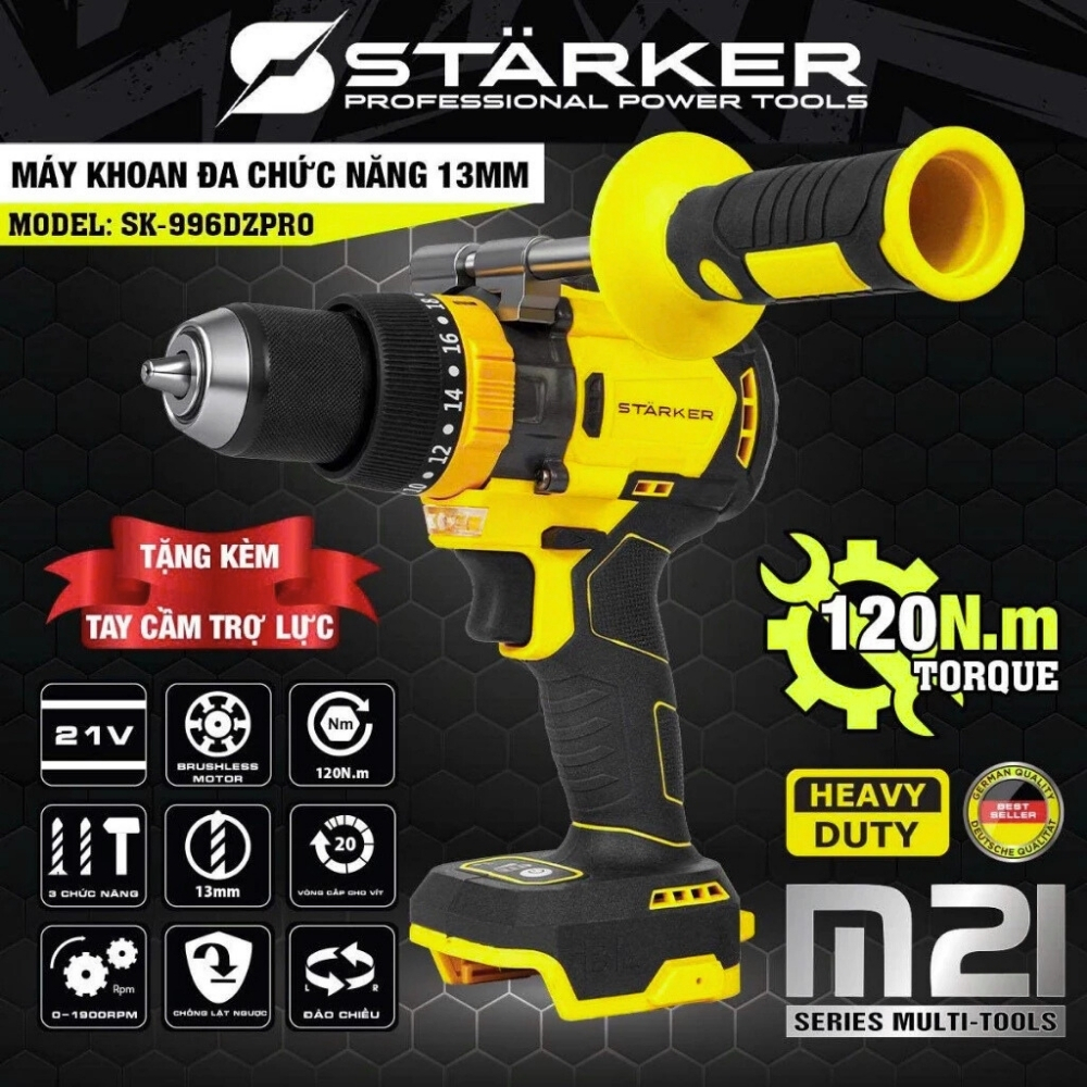 Máy khoan STARKER 13mm SK-996DZPRO