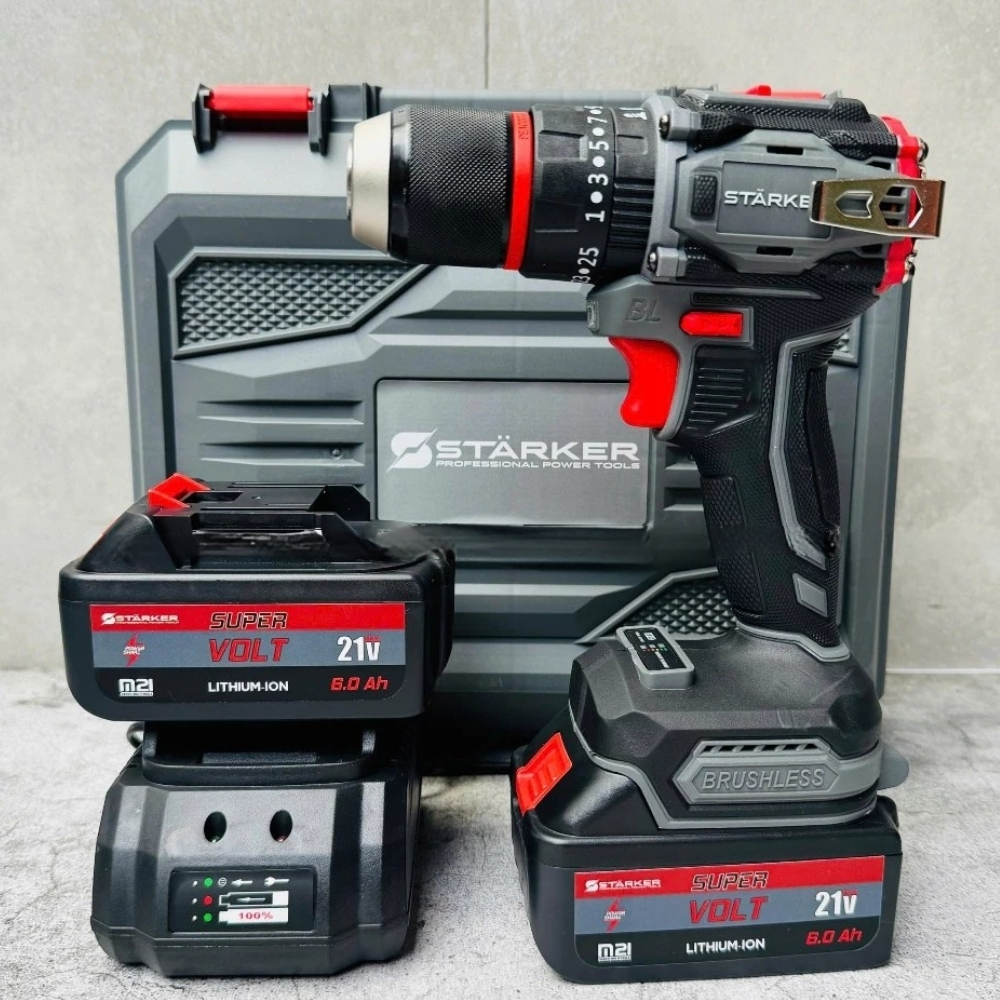 Máy khoan STARKER 13mm SK-DR1360GR và pin